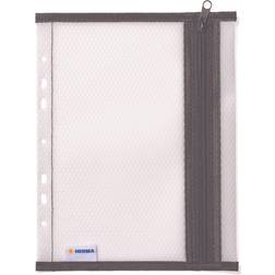 Herma Folder Bag A5 for Filing with Zip Transparent Black