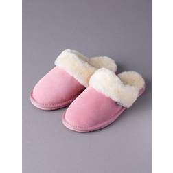 Lakeland Leather Ladies' Sheepskin Slider Slippers in Stone
