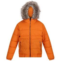Regatta Girl's Childrens/Kids Faux Fur Trim Parka Brown/Maple