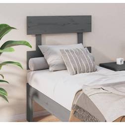 vidaXL Per Letto Grigia 93.5x3x81 cm In Legno Massello Di Pino Testiera