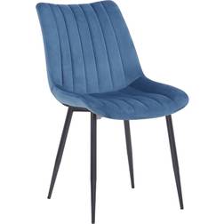 CLP Comedor Rahden En Terciopelo Azul 61 x 46 x 82 cm Silla de Cocina