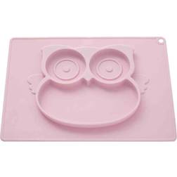 Premier Housewares Zing Kids Owl Plate Pale Pink by Fifty Five South