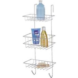 Wenko 16777100 Shower Rack Revigo 3 Shelves 2 Hooks Metal Steel 22.5 x 57 x 18.5 cm