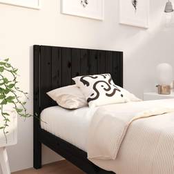 vidaXL black, 95.5 Solid Pine Bed Headboard