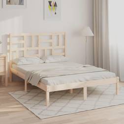 vidaXL brown, 140 Solid Bed Frame