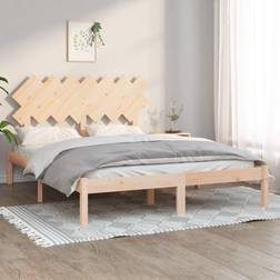 vidaXL Estructura De Cama De Madera Maciza 140x200 cm - Marrón