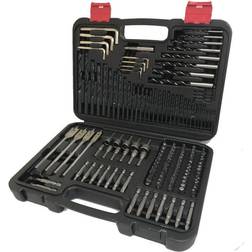 Lumberjack 150 Piece Drill Bit Set HSS Masonry Wood Screwdriver Bits Black