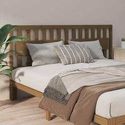 vidaXL De Cama Madera Maciza Pino Marrón Miel 145.5x4x100 cm Cabecero