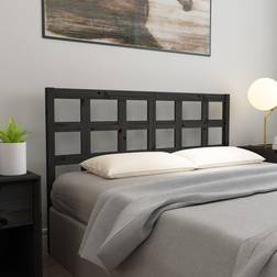 vidaXL black, 165.5 Pine Bed Sänggavel