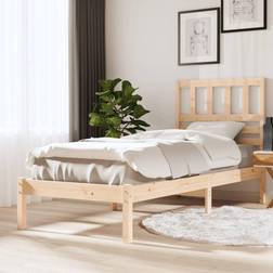 vidaXL brown, 90 Solid Pine Bed Frame Foundation