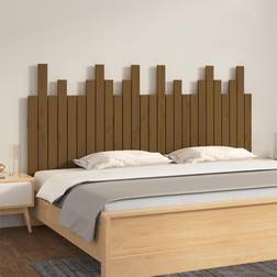 vidaXL Massivt Fyrretræ 166x3x80 cm Gyldenbrun Sengegavl