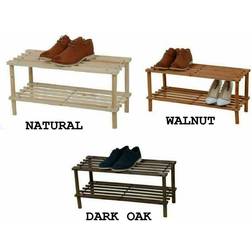 Home Basics WALNUT, 2 TIER Shoe Rack