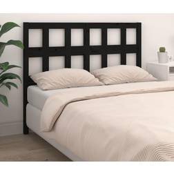 vidaXL Jinlefu De Cama Madera Maciza De Pino Negro 205.5x4x100 cm Cabecero