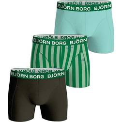 Björn Borg Cotton Stretch 3-Pak Boxershorts Multifarvet