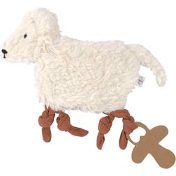 Lässig Schmusetuch mit Schnullerhalter Knitted Baby Comforter GOTS Tiny Farmer Sheep (A)