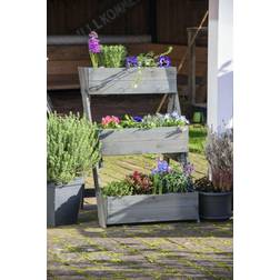 Dobar 29421FSC Dreistufige Pflanztreppe Plantekasse