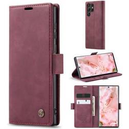 CaseMe Plånboksfodral Samsung Galaxy S23 Ultra Röd