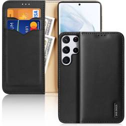 Dux ducis Hivo Äkta Läder Fodral Galaxy S22 Ultra Svart