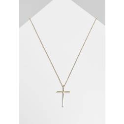 Urban Classics Necklace Big Basic Cross - Jaune