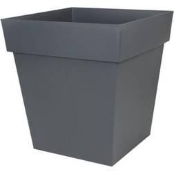 EDA Pot De Fleur Carré Toscane 49.5 x 49.5 x H.52.5 cm - Gris Anthracite