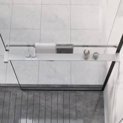 vidaXL Estante Para Pared De Ducha Aluminio Cromado 80 cm