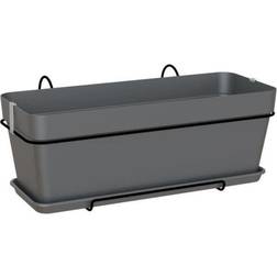 Artevasi Kit Jardiniere Capri 50 cm V2 Anthracite 50,2 x 28,5 x H20,7 cm - 1.54 l