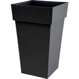 EDA Pot De Fleur Haut Carré 39 x 39 x H 65 cm - Gris Anthracite