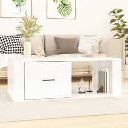 vidaXL High Gloss White 100 x 50.5 x 35 cm Coffee Table