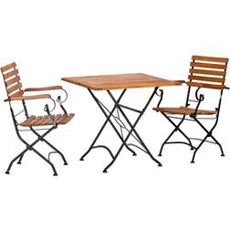 Acamp Acamp Gartensitzgruppe Lindau schwarz Holz B/H/L: ca. 80x75x80 cm