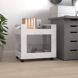 vidaXL High gloss white Trolley Writing Desk