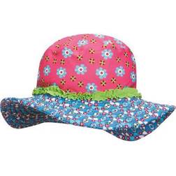 Playshoes Cappello Parasole Con Protezione UV Fiori - Rosa/Pink