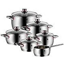 WMF 6 Pezzi Padella Argento Set di pentole con coperchio