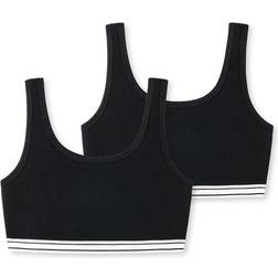 Schiesser Organic Cotton Bustiers 2-Pack - Zwart