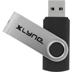 Xlyne 128GB USB Stick (USB2.0,Plug&Play,Swing) Schwarz, 177534-2