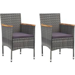 vidaXL Spisebordsstole haven 2 stk. polyrattan