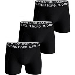 Björn Borg 3-Pack Large Logo Boxer Trunks - Black