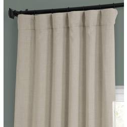 Exclusive Fabrics & Furnishings Half Price Drapes Faux Linen Textured Curtains 50W x 120L