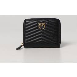 Pinko Portefeuille Carré À Contour Zippé Woman Black