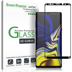 Galaxy Note 9 Screen Protector amFilm Full Cover (3D Curved) Tempered Glass Screen Protector for Samsung Galaxy Note 9 (Black)