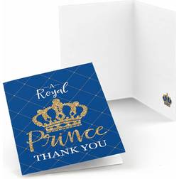 Royal Prince Charming Baby Shower or Birthday Party Thank You Cards (8 count)