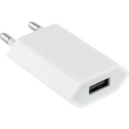 Nanocable Mini Cargador Usb Para Ipod Iphone,5v-1a, Blanco