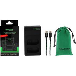 Patona Hurtigoplader Dual Nikon EN-EL15/EN-EL15C kabel USB-C 0,6 m
