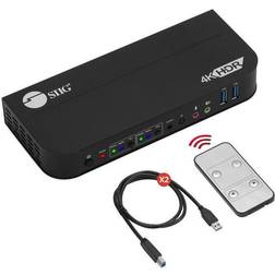 Siig 2X1 Hdmi 4K Hdr Kvm Usb 3.0 Switch With Remote Control