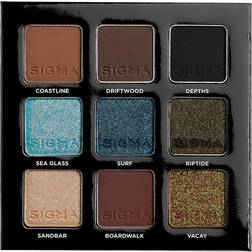 Sigma Beauty Øjenskygge Palette Skygge Beachy - 9 g