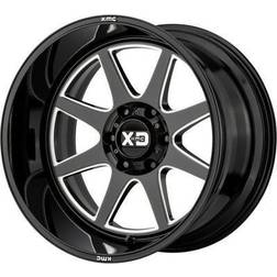 XD XD Wheels XD844 Pike, 22x10 with 5x139.7 Bolt Pattern Gloss Black Milled