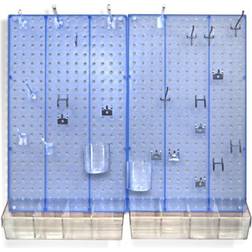 Azar Displays 70-Piece Pegboard Organizer Kit, Blue