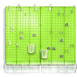 Azar Displays 70-Piece Pegboard Organizer Kit, Green