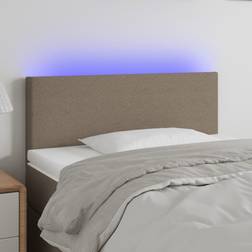 vidaXL med LED-lys 90x5x78/88 cm Stof Gråbrun Sengegavl