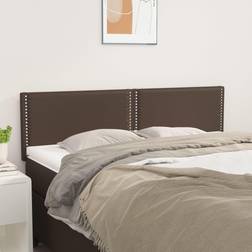 vidaXL Sengegavle 72 x 5 x 78/88 cm Kunstlæder Brun Sengegavl
