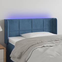 vidaXL med LED-lys 83 x 16 x 78/88 cm Stof Mørkeblå Sengegavl